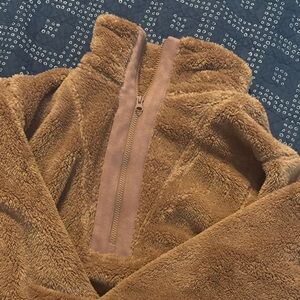 Cozy Brown Fleece Pullover